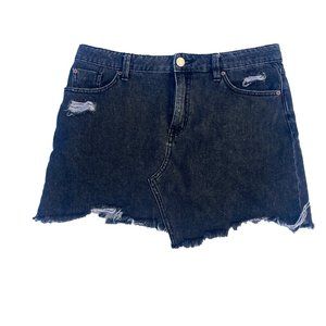 BDG Urban Outfitters Women's Distressed Denim Mini Skirt Black Size Large